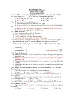 KIỂM TRA MÔN VẬT LÍ 12 PHẦN : SÓNG CƠ HỌC pptx