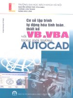 Cơ sở lập trình tự động hóa tính toán, thiết kế với VB và VBA trong môi trường Auto Cad part 1 ppt