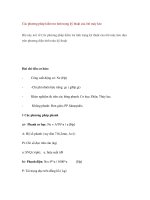 Các phương pháp kiểm tra tình trạng kỹ thuật của ôtô máy kéo docx