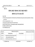 Bài 37 - 38 : DÒNG ĐIỆN TRONG CHẤT ĐIỆN PHÂN ĐỊNH LUẬT FA–RA–ĐÂY pdf