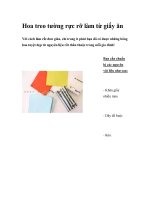 Hoa treo tường rực rỡ làm từ giấy ăn potx