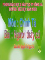 Giáo án điện tử tiểu học: Người thầy cũ doc