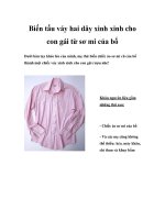 Biến tấu váy hai dây xinh xinh cho con gái từ sơ mi của bố pdf