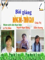 Giáo án điện tử tiểu học: Đồng hồ thời gian ppt