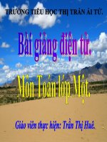 Giáo án điện tử tiểu học: Toán lớp 1 pdf