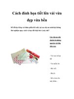 Cách đính họa tiết lên vải vừa đẹp vừa bền ppt