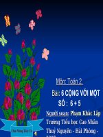 Giáo án điện tử tiểu học: Toán lớp 2 pdf