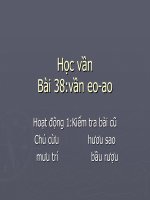 Giáo án điện tử tiểu học: Vần eo, ao ppt