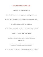 BÀI TẬP PHẢN ỨNG OXI HÓA-KHỬ pdf