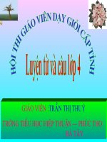 Giáo án điện tử tiểu học: Luyện từ và câu lớp 4 ppt