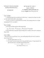 ĐỀ THI HỌC KỲ 1 LỚP 12 Năm học: 2010-2011 ppt