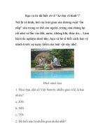 Bạn và bé đã biết rõ về “kẻ thù vô hình”? doc