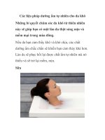 Các liệu pháp dưỡng ẩm tự nhiên cho da khô pptx