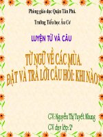 Giáo án điện tử tiểu học: Từ ngữ về các mùa ppsx