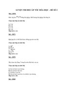 LUYỆN THI ĐH CẤP TỐC HÓA HỌC – ĐỀ SỐ 2 doc