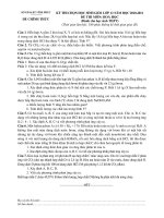 KỲ THI CHỌN HỌC SINH GIỎI LỚP 12 NĂM HỌC 2010-2011 ĐỀ THI MÔN: HOÁ HỌC (Dành cho học sinh THPT) docx