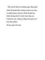 Món ăn tốt nhất sau những ngày đông lạnh pot