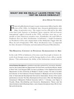 Ten Years aFTer: Revisiting the AsiAn FinAnciAl cRisis phần 3 ppsx