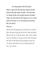 Ăn uống hợp lý khi đi du lịch potx