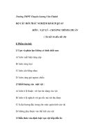 CÂU HỎI TRẮC NGHIỆM Trường THPT Chuyên Lương Văn Chánh pptx