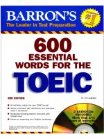 600 ESENTIAL WORDS FOR THE TOEIC - PART 1 docx
