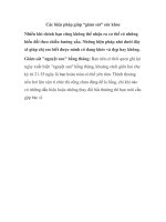 Các biện pháp giúp “giám sát” sức khỏe doc