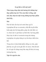 Ăn gì khi cơ thể mệt mỏi? potx