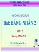 Giáo án điện tử tiểu học: Bảng nhân 2 ppsx