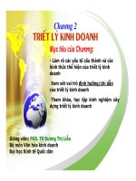 TRIẾT LÝ KINH DOANH CỦA DOANH NGHIỆP