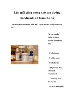 Làn môi căng mọng nhờ son dưỡng handmade an toàn cho da ppsx