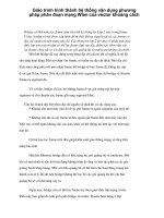 Giáo trình hình thành hệ thống vận dụng phương pháp phân đoạn mạng Wlan của vector khoảng cách p1 ppsx