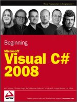 Beginning Microsoft Visual C# 2008 PHẦN 1 potx
