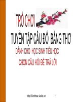 Giáo án điện tử tiểu học: Câu đố tiểu học potx