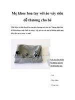 Mẹ khoe hoa tay với áo váy siêu dễ thương cho bé pot