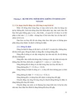 Chương 2. HỆ PHƯƠNG TRÌNH DÒNG KHÔNG ỔN ĐỊNH SAINT VENANT 2.1. Các dạng chuyển pptx