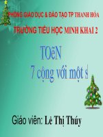 Giáo án điện tử tiểu học: Toán số 7 ppsx