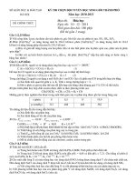 KỲ THI CHỌN ĐỘI TUYỂN HỌC SINH GIỎI THÀNH PHỐ Năm học 2010-2011 ppt