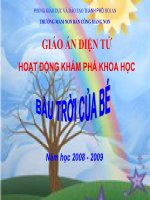 Giáo trình điện tử mầm non: Bầu trời của bé pdf