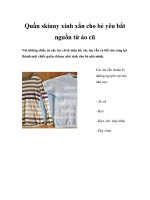 Quần skinny xinh xắn cho bé yêu bắt nguồn từ áo cũ ppsx