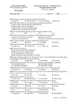 ĐỀ KIỂM TRA HỌC KỲ I - MÔN HOÁ HỌC 12 Mã đề thi 485 ppsx