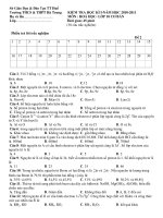 KIỂM TRA HỌC KỲ I –NĂM HỌC 2010-2011 MÔN : HOÁ HỌC - Đề 2 pot