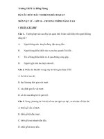 CÂU HỎI TRẮC NGHIỆM NÂNG CAO potx