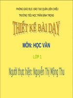 Giáo trình điện tử tiểu học: Học vần lớp 1 doc