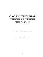 CÁC PHƯƠNG PHÁP THỐNG KÊ TRONG THUỶ VĂN - CHƯƠNG MỞ ĐẦU doc