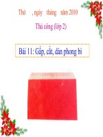 Giáo án điện tử tiểu học: Cắt dán phong bì pdf