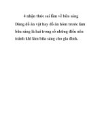 4 nhận thức sai lầm về bữa sáng pot