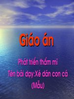 Giáo trình điện tử mầm non: Xé dán con cá docx