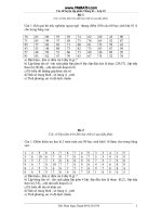 Các đề luyện tập phần Thống kê – Lớp 10 pptx