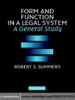 Form And Function In A Legal System - A General Study Part 1 pdf