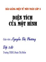 Giáo án điện tử tiểu học: Toán lớp 3 diện tích một hình doc